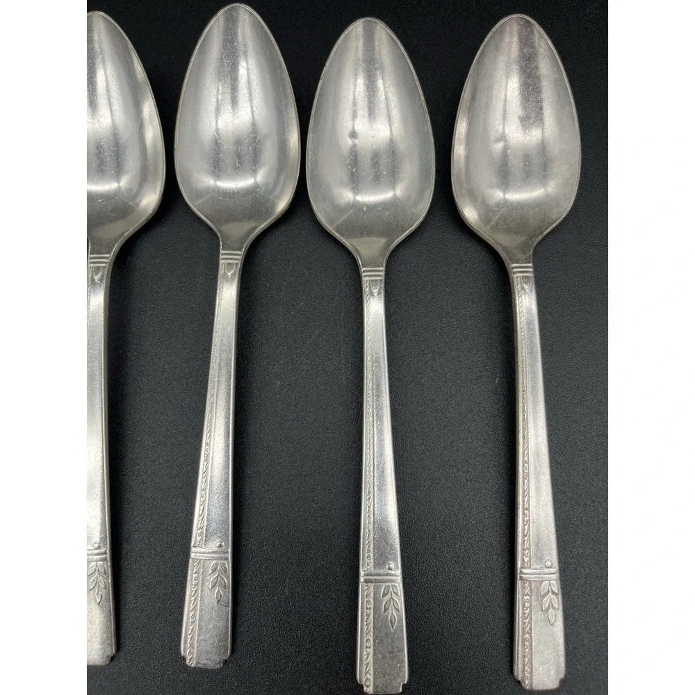 Grenoble Silverplate Teaspoon Set 6 Pieces Circa 1938 Oneida Silver